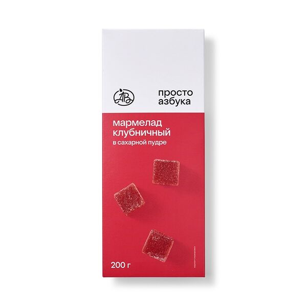 Мармелад «Просто Азбука» клубничный в сахарной пудре 200г, Россия