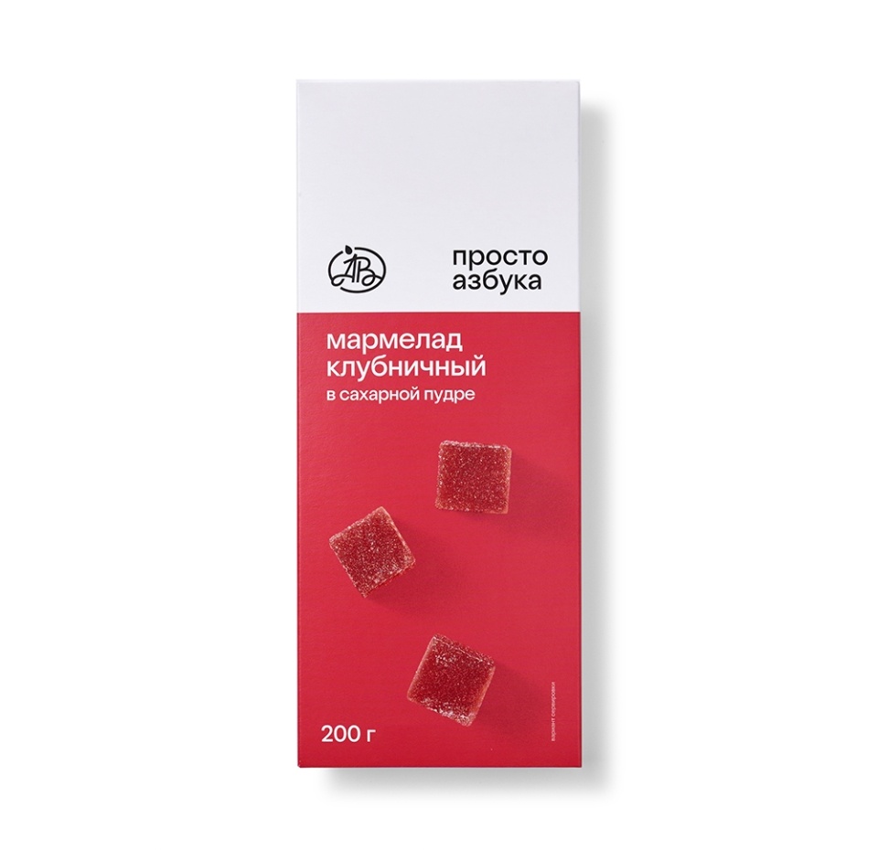 

Мармелад «Просто Азбука» клубничный в сахарной пудре 200г, Россия