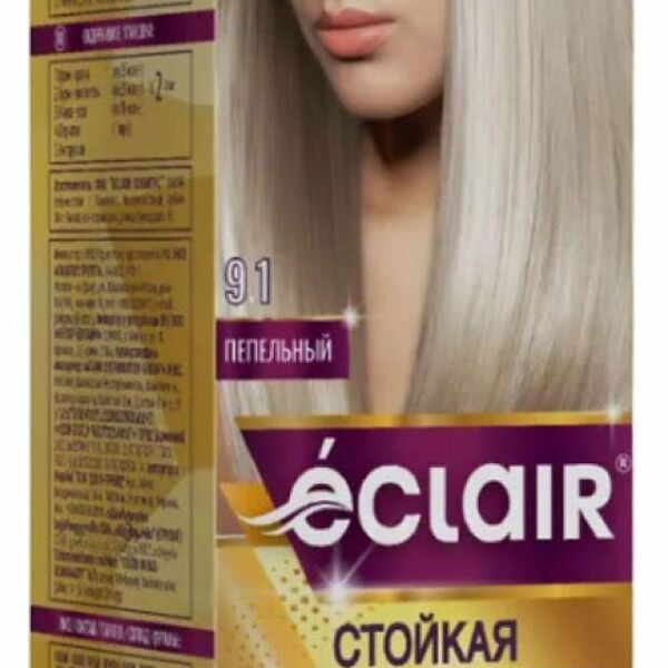 Стойкая крем-краска для волос с маслами Eclair Omega-9 9.1 Пепельный
