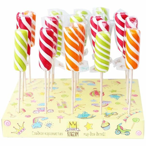 Карамель леденцовая Sweet Kingdom Эскимо на сахаре, 30г, 1 шт, ассортимент