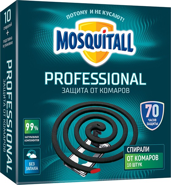 

Спираль Mosquitall Проф защита от комаров 10шт