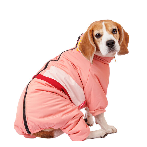 Комбинезон на молнии для собак 4XL розовый (девочка)