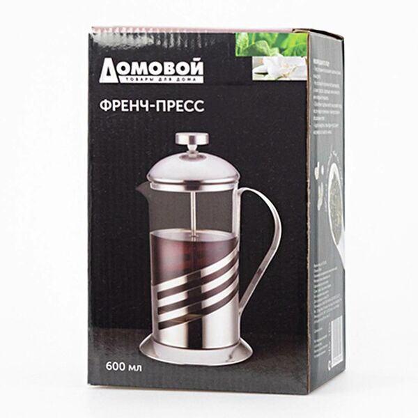 Френч-пресс Bent, 0.6 л, стекло/нерж. сталь