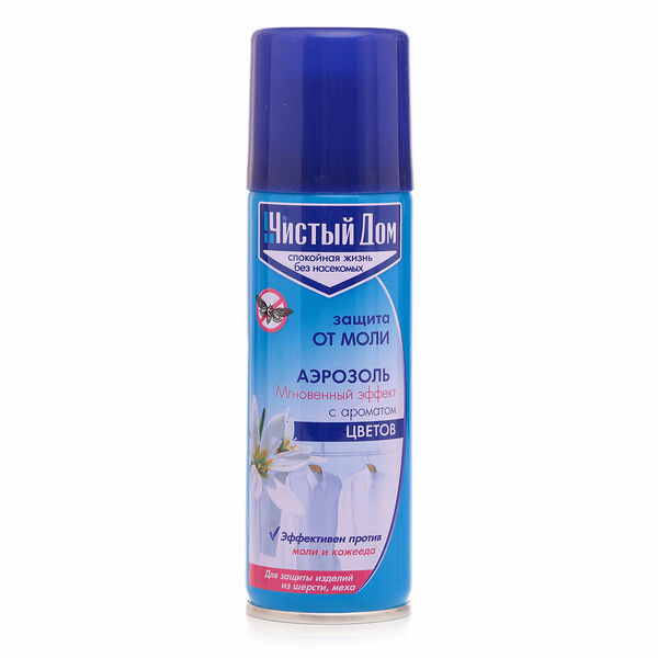 Аэрозоль Чистый Дом от моли с ароматом цветов 150 мл