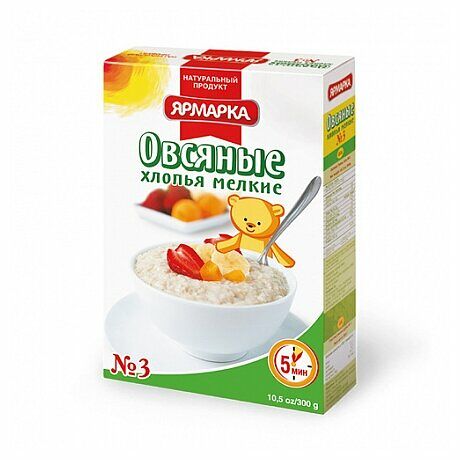 Хлопья Ярмарка овсяные №3 мелкие 300г