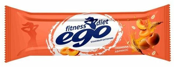 Батончик злаковый Ego fitness Абрикос с витаминами и железом