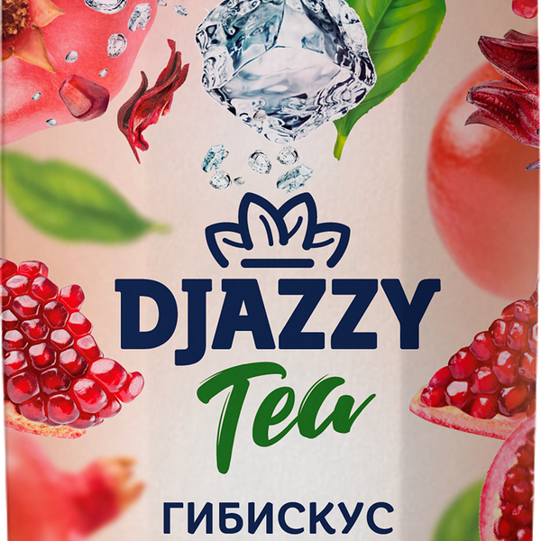 Холодный чай DJAZZY TEA зел. Гибискус-гранат 1л