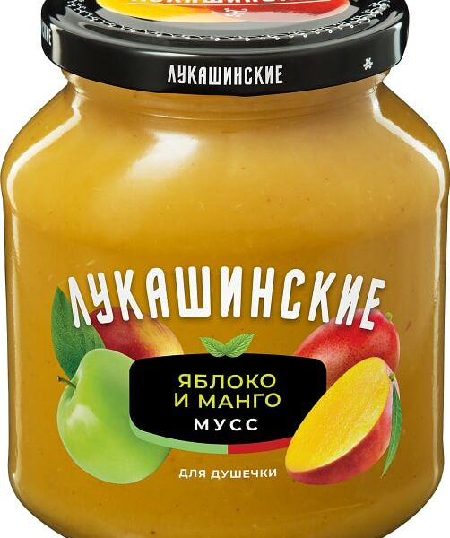 Мусс Лукашинские десерты Экзотик яблочно-манговый 370 г