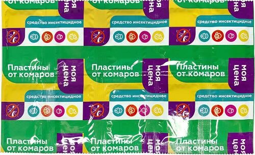 Пластины от комаров Моя Цена без запаха, 8 г