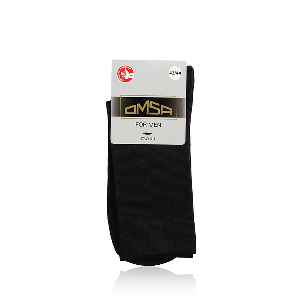 Мужские носки Omsa Eco трикотажные , 401 , Nero , р.42-44