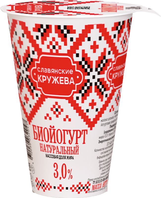

Биойогурт Славянские Кружева 3% 175 г