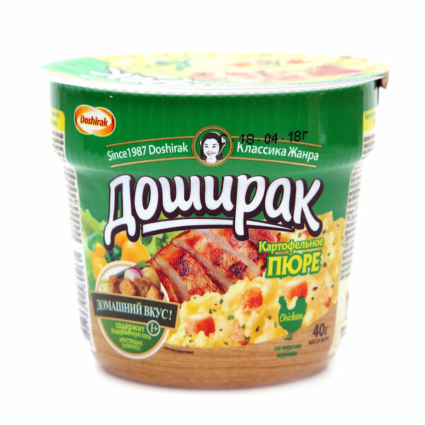 Картофельное пюре быстрого приготовления со вкусом курицы Доширак 40г
