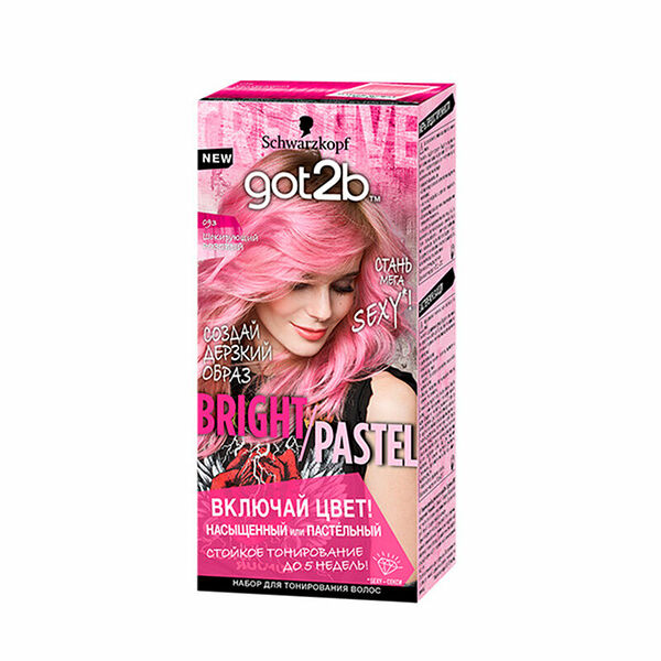 Набор для тонирования волос Got2b Bright Pastel 093 Шокирующий розовый