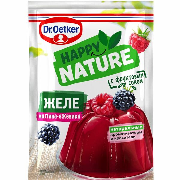 Желе Dr. Oetker Happy Nature малина-ежевика, 41г