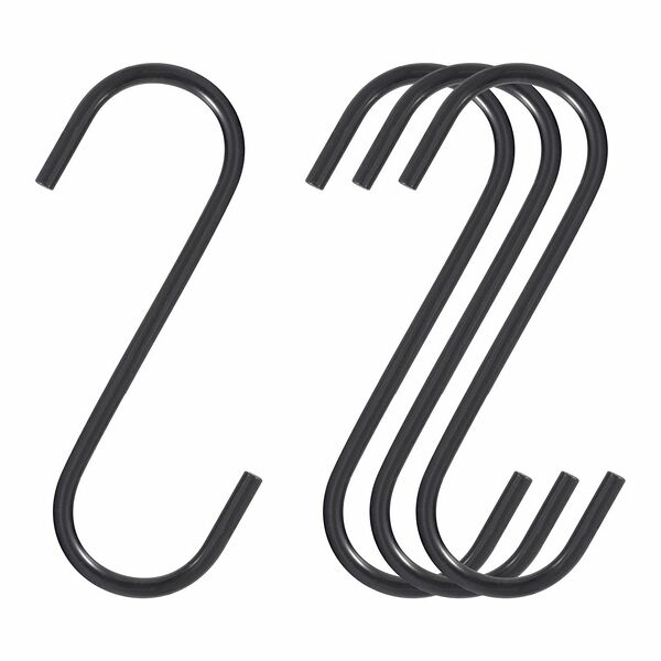 Набор крючков для рейлинга черные 4 шт металл