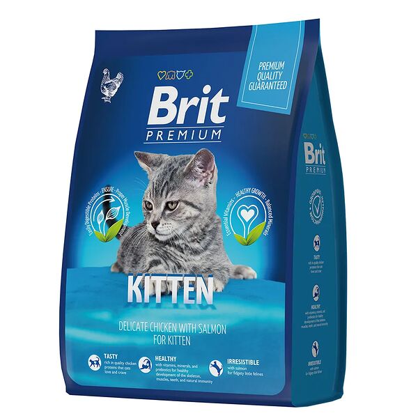 Сухой корм Brit Premium Cat Kitten для котят, беременных и кормящих кошек Курица