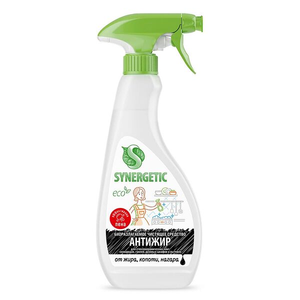 Чистящее средство Synergetic для удаления жира копоти нагара