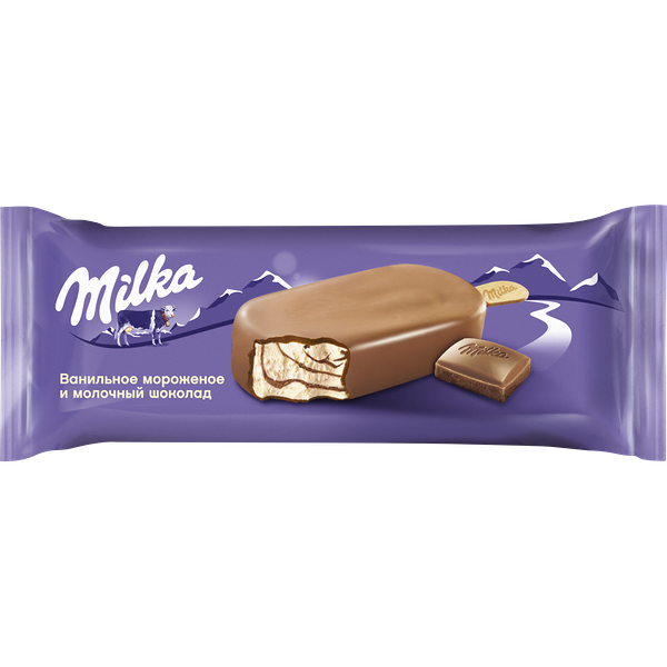 Мороженое эскимо сл. ван. с шок.соусом, покрытое мол. шок. MILKA, 62 г.