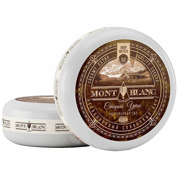 Сыр полутвердый Мир Вкуса Монблан Старый Утес 50% вес