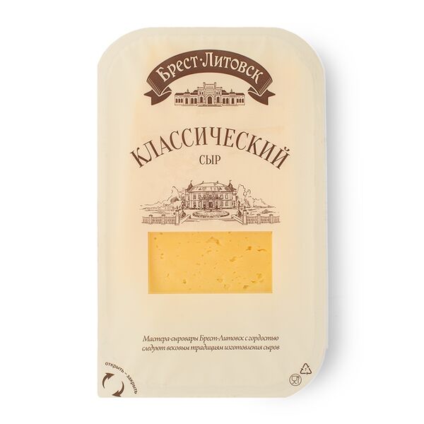 Сыр Брест-Литовск Классический нарезка 45%