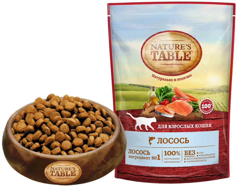 

Сухой корм для кошек Nature’s Table™ Лосось 190 г