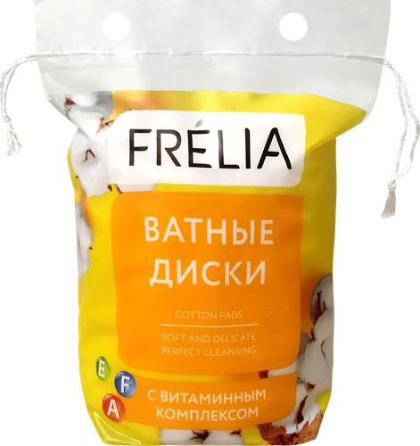 

Диски ватные FRELIA овальные с витаминным комплексом A, Е, F, 40 шт.