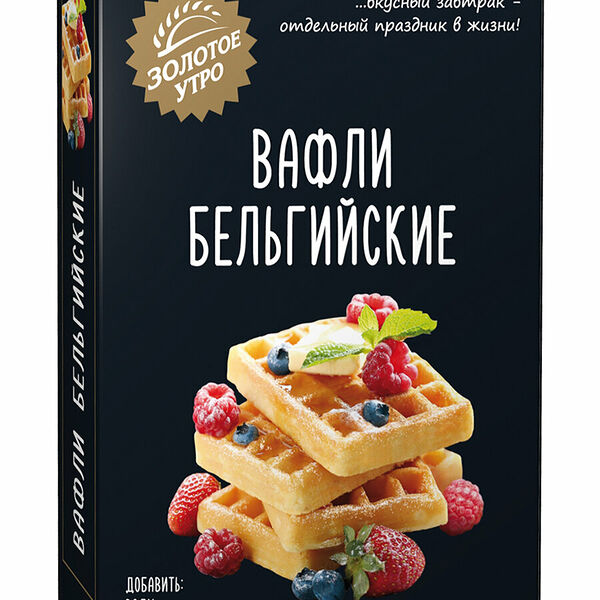 Смесь для выпечки Золотое утро Вафли Бельгийские 400 г