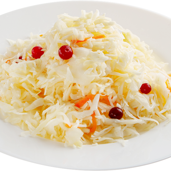Капуста квашеная с морковью и клюквой, вес до 200г