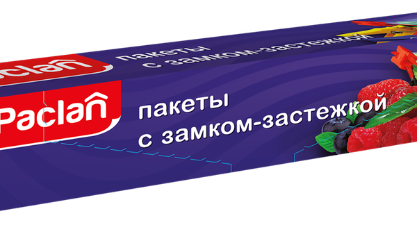 Пакет для продуктов Paclan с замком-застежкой 27х28 3 л 10 шт