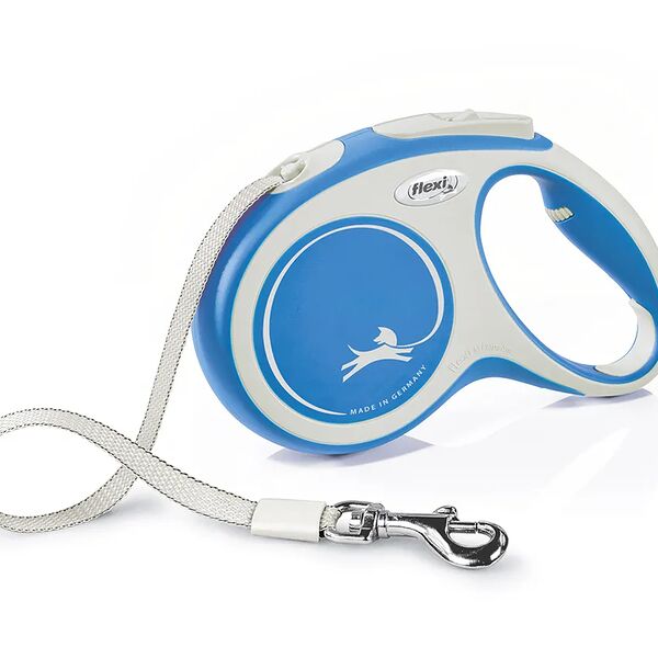 Рулетка для собак FLEXI New Comfort M ременная 5м до 25кг светло-голубая