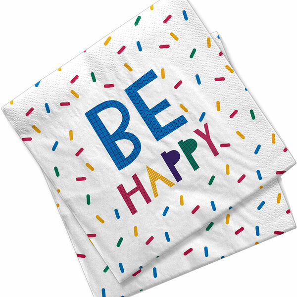 Салфетки бумажные Пакетико Happy Birthday 33*33см 12 шт.