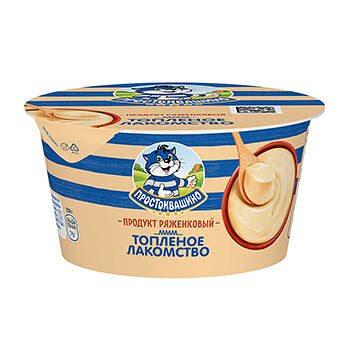 Продукт кисломолочный Простоквашино ряженковый сладкий со вкусом ванили 6%, 150 мл