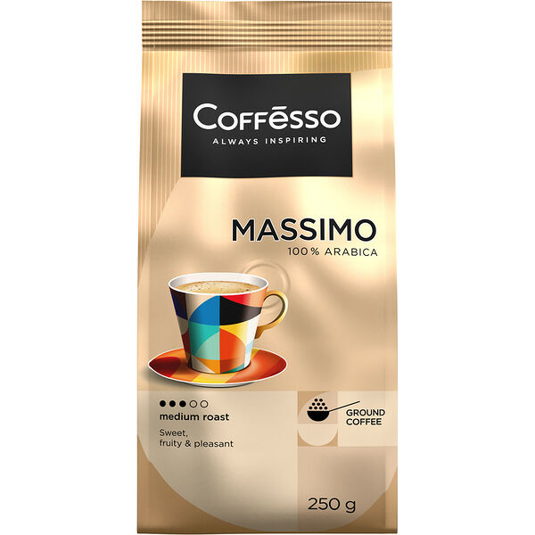 Кофе молотый Coffesso Massimo 250г мягк упак