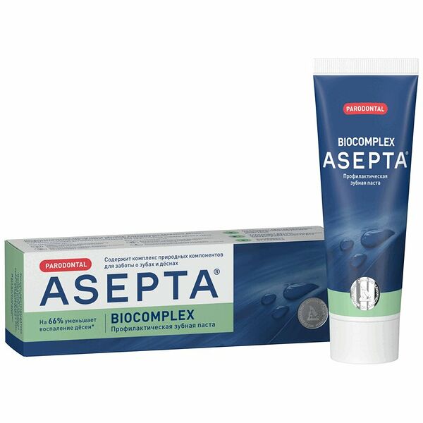 Асепта Биокомплекс Здоровые десны зубная паста 75 мл