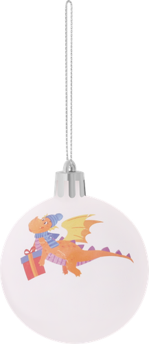 

Шар елочный HOMECLUB Символ года Дракон d=6см, глиттер, пластик, в ассортименте