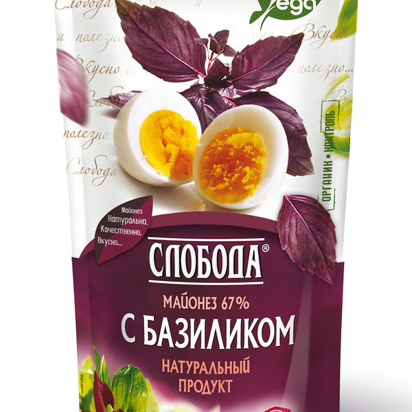 Майонез Слобода с базиликом 67%, 400 мл