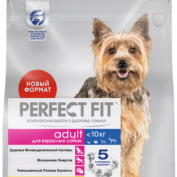 Сухой корм PERFECT FIT™ для собак мелких и миниатюрных пород старше года, с курицей, 1.2 кг