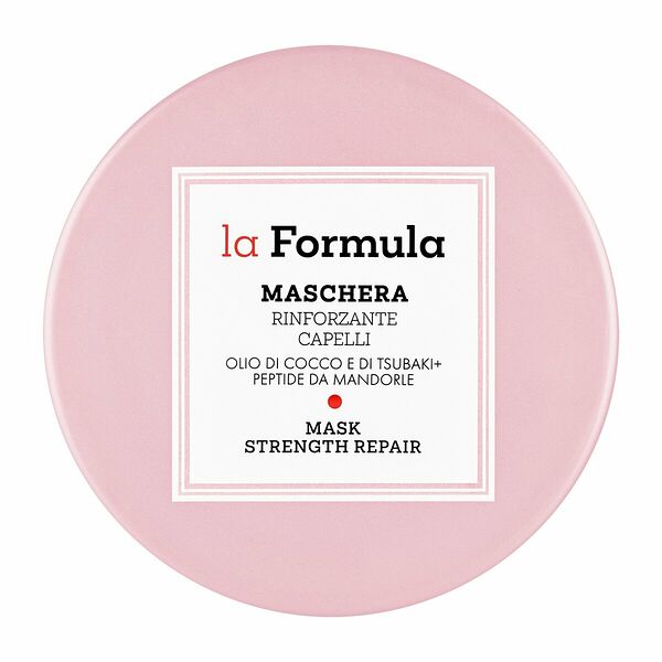 LA FORMULA Маска для волос с маслами кокоса, цубаки и пептидами миндаля укрепляющая, 200 мл