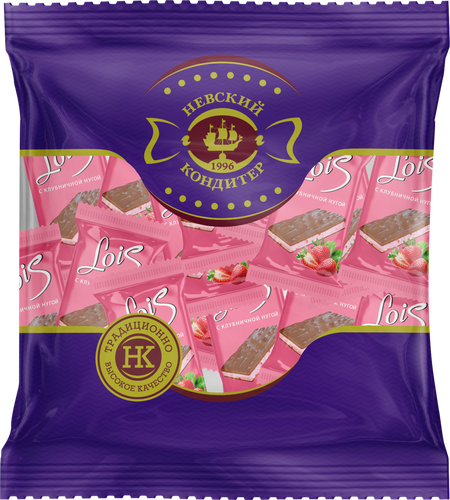 

Конфеты глазированные НЕВСКИЙ КОНДИТЕР Lois с клубничной нугой 500 г