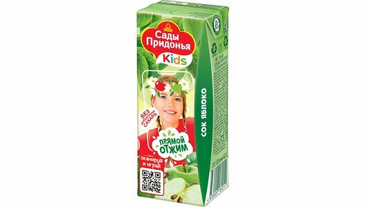 Сок Сады Придонья Яблоко прямого отжима 200мл