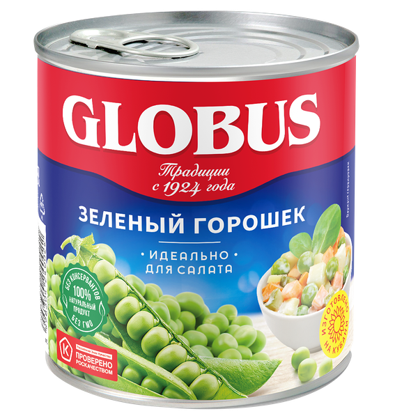 Горошек консервированный Globus 400 г