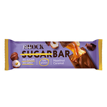 Протеиновый батончик FitnesShock Protein Bar шоколадная карамель и фундук, 50г