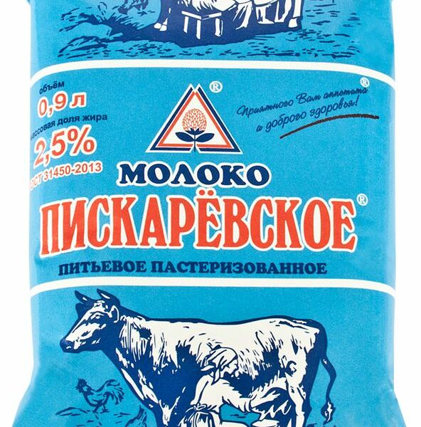 Молоко Пискаревский Молочный Завод Пискаревское пастеризованное, 2.5%