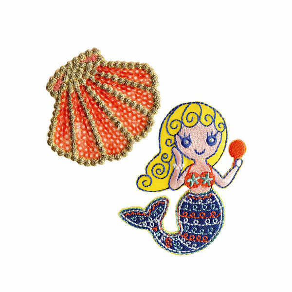 924297 Термоаппликация самоклеющаяся/приутюживающаяся Русалка 2шт Prym