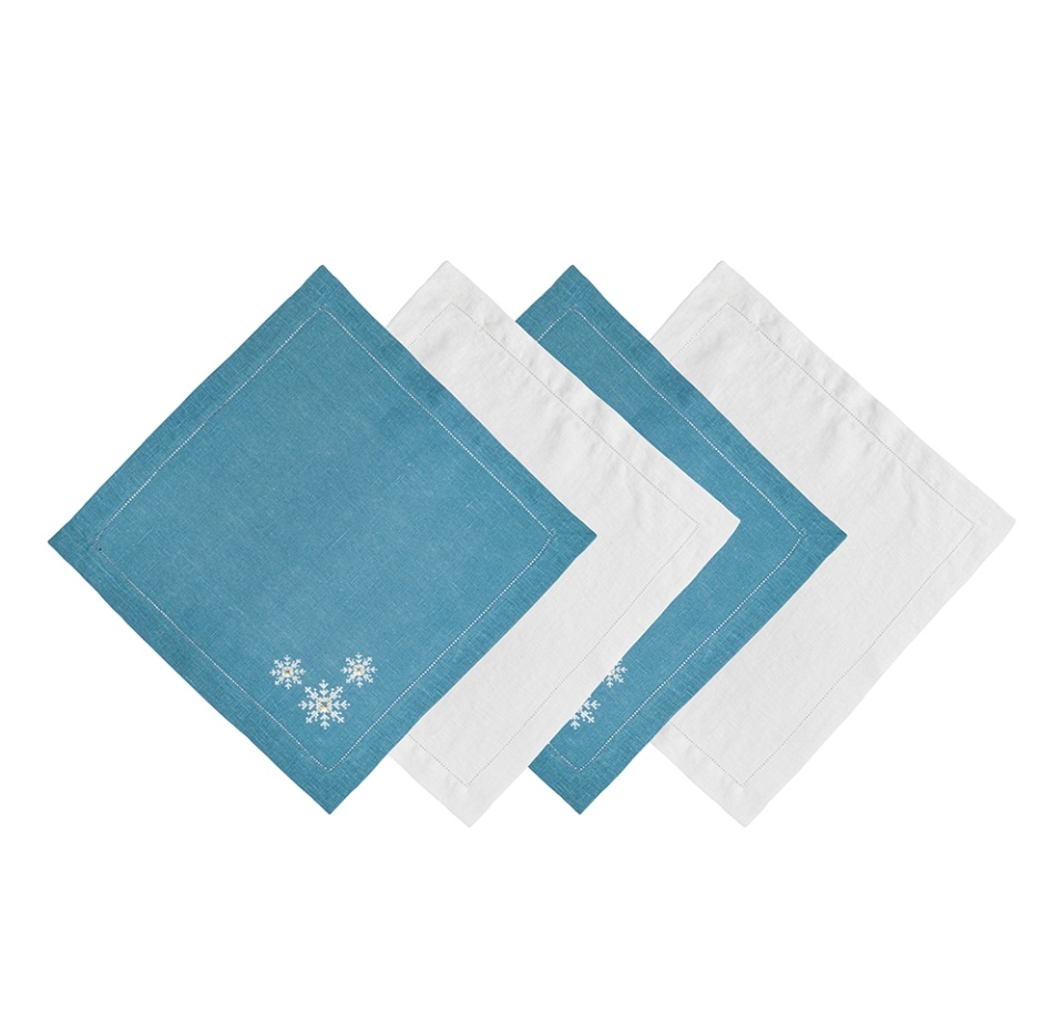 

Комплект салфеток Bellehome collection столовых с вышивкой Белоснежная вьюга, 45 х 45 см, 4 шт