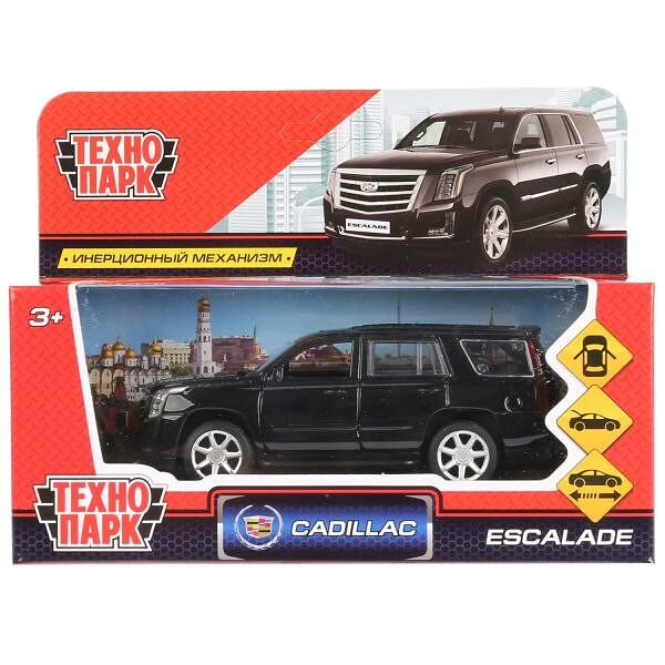 Машина металл CADILLAC ESCALADE 12 см двери багаж инерц черный