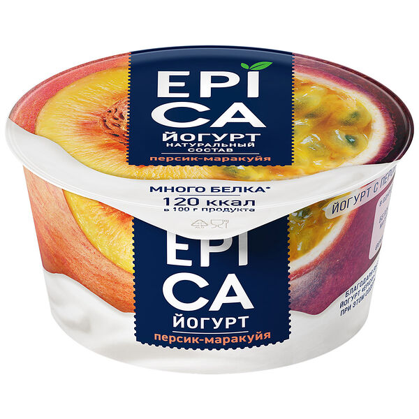Йогурт Epica Персик-маракуйя 4,8%