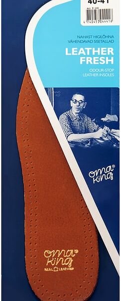 Стельки OmaKing Leather Fresh влагопоглощающие из кожи р.40-41