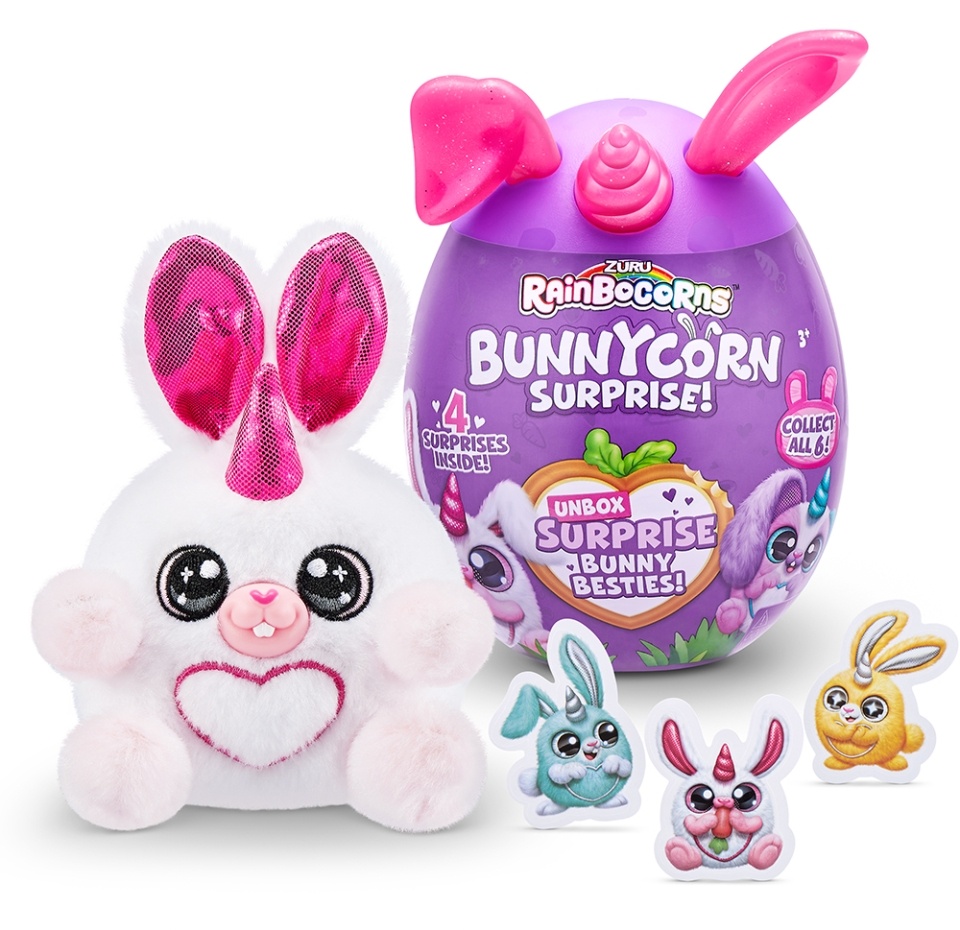 

Игровой набор Zuru Rainbocorns сюрприз в яйце Bunnycorn Surprise Series 1 плюш кролик + наклейки, в ассортименте