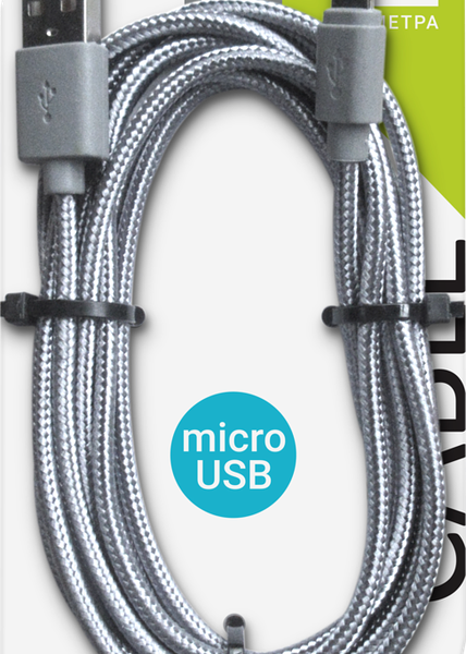 Кабель GAL 2646 Usb – micro-Usb 2А, нейлоновый, 2м